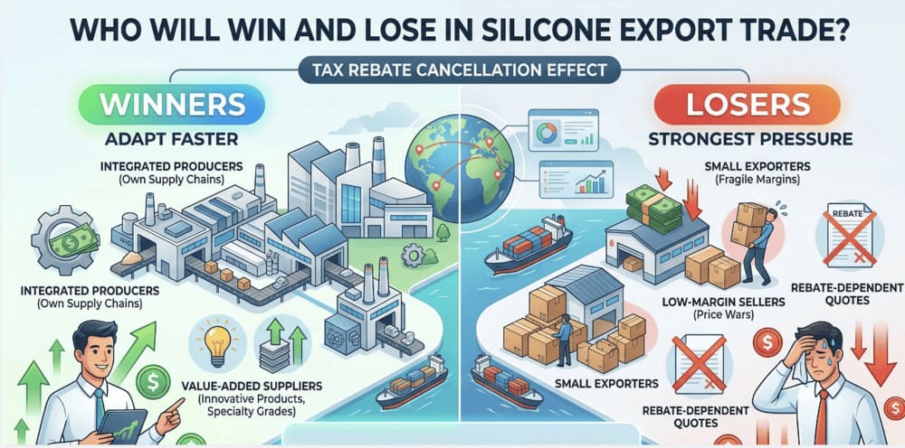 Who wins and loses after silicone export tax rebate cancellation